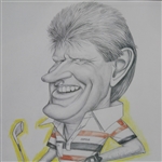 Four Signed Ltd Ed Caricatures - 1992 Grand Slam Winners - Couples, Kite, Faldo, & Price JSA ALOA