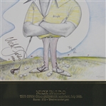 Four Signed Ltd Ed Caricatures - 1992 Grand Slam Winners - Couples, Kite, Faldo, & Price JSA ALOA