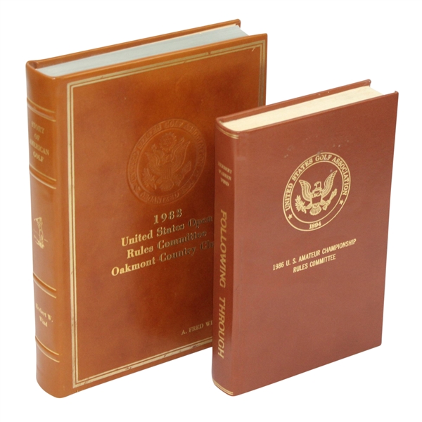 Lot of Two Books - 1983 US Open Rules Committee Oakmont CC & 1986 US Amateur Rules