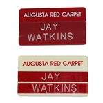 Lot of Two Augusta Red Carpet Badges Issued to Jay Watkins - Seldom Seen
