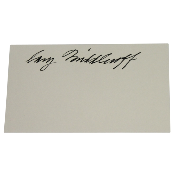 Cary Middlecoff Signed Index Card JSA ALOA