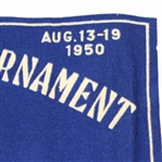 1950 National Junior Amateur Tournament Felt Poster/Pennant with Official Pinback