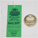 Jack Nicklaus Signed 1992 Seniors PGA Program with Ticket, Pairings, and Pinback JSA ALOA