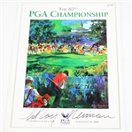Leroy Neiman Signed 2000 PGA Program with Ticket JSA ALOA