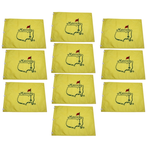 Lot of TEN Undated Masters Embroidered Flags