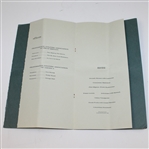 1963 Ryder Cup at East Lake C.C. Dinner Menu