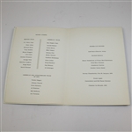 1967 Ryder Cup at Champions GC Dinner Menu