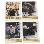 Lot of Four Jack Nicklaus Signed UD Golden Bear Masters Champion Cards JSA ALOA