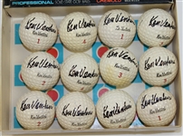 Dozen Signed Ken Venturi 'Professional' Golf Balls with Signed Box JSA ALOA
