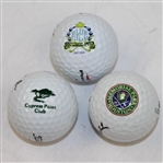 Lot of Three Jack Burke Signed Logo Golf Balls JSA ALOA