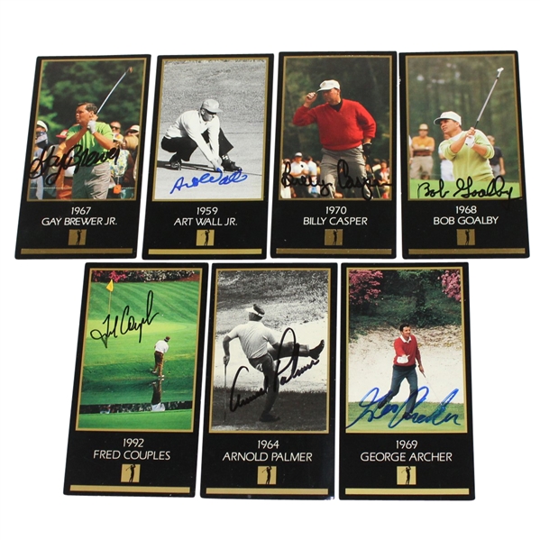 Lot of Seven Signed 1993 Grand Slam Ventures Cards - Palmer, Wall, Couples, etc. JSA ALOA