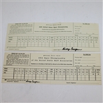 Two Billy Casper Signed Official Scorecards - 1959 & 1966 US Open JSA ALOA
