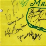 MASTERS CHAMPS FLAG - Undated Signed by 29 Champions PSA/DNA #P12176