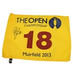 Phil Mickelson Signed 2013 Open Championship at Muirfield Flag JSA ALOA