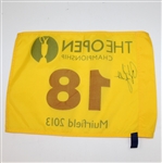 Phil Mickelson Signed 2013 Open Championship at Muirfield Flag JSA ALOA