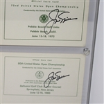 Jack Nicklaus Signed Scorecards from Each of His Four US Open Victories! JSA ALOA