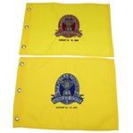 Two Embroidered PGA Championship Flags - 1997 at Winged Foot  & 1998 at Sahalee