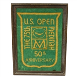 1975 US Open 50th Anniversary at Medinah Commemorative Towel - Framed