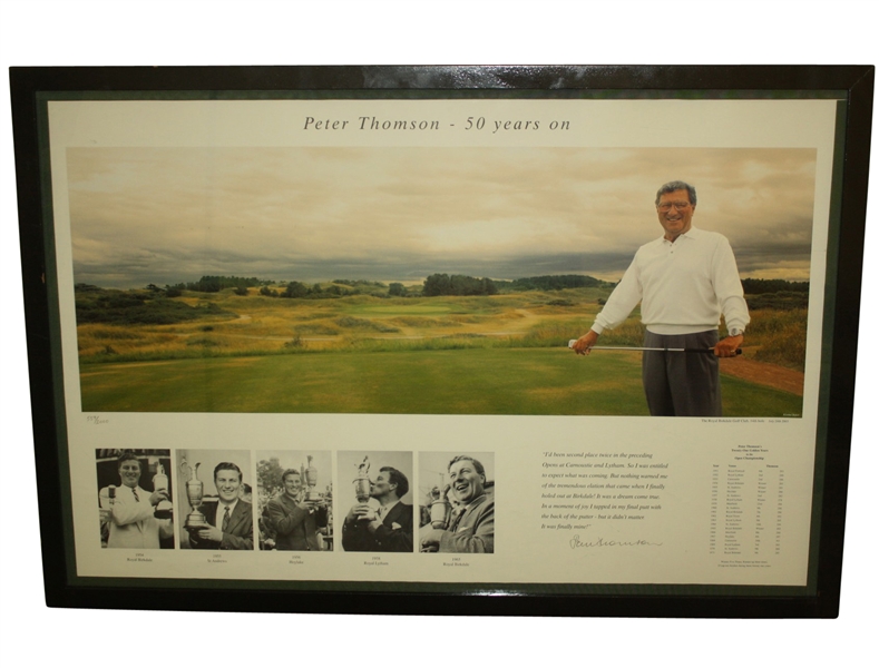 Peter Thomson Signed Peter Thomson - 50 Years On Framed LTD Ed #559/2000 JSA COA