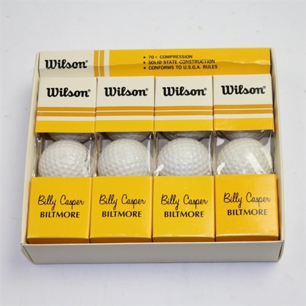 Dozen Billy Casper 'Biltmore' Mint Condition Golf Balls in Box
