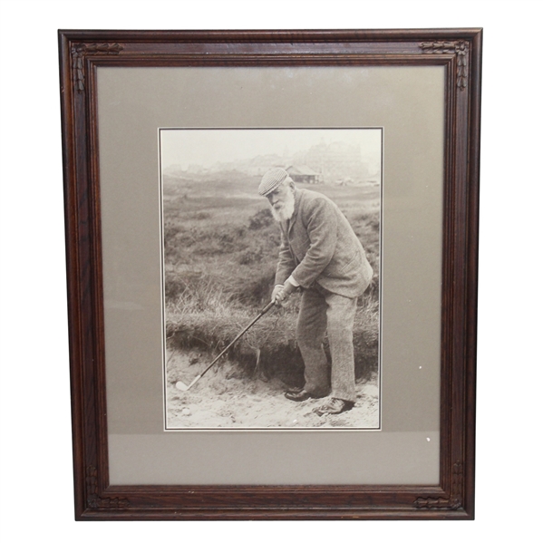 Old Tom Morris 80th Birthday Photo in Nasty Bunker - Framed