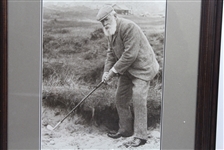 Old Tom Morris 80th Birthday Photo in Nasty Bunker - Framed