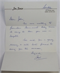 Jim Ferrier Personal Letter Written to Legend John Derr JSA COA