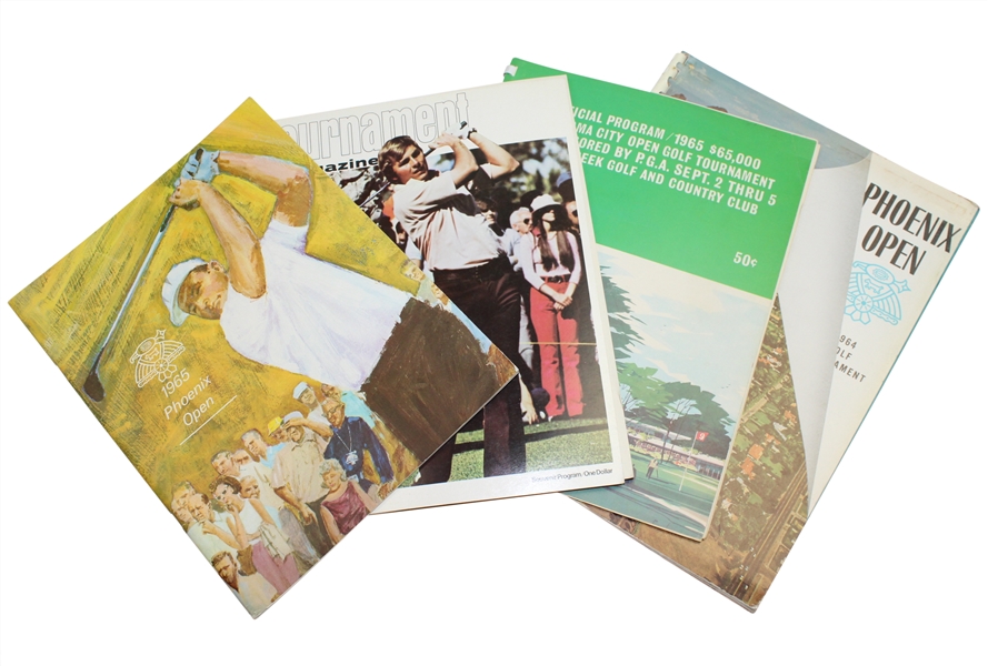 Lot of Four Programs - 1964 & 1965 Phoenix Open, 1965 OK City Open, and 1973 Sahara