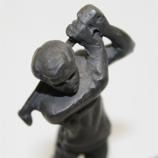Small Club Swinging Figural Golfer with Holder - Post Swing