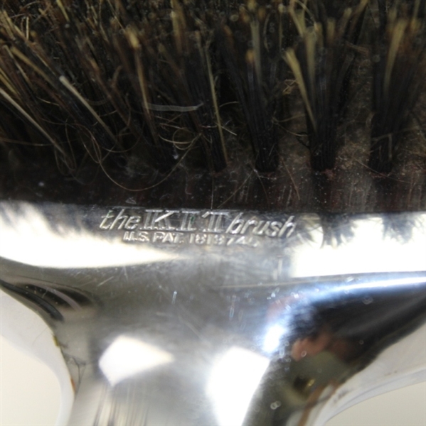The KIT Brush Depicting Golf Scene with Initials 'EJD' - Has Removable Comb