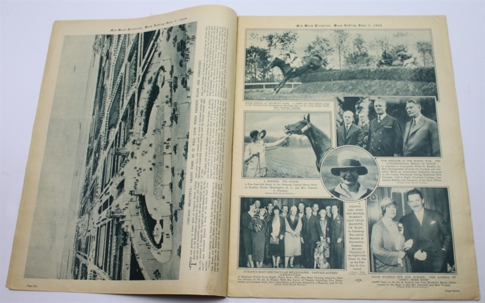 1928 Mid-Week Pictorial Magazine with Walter Hagen on the Cover
