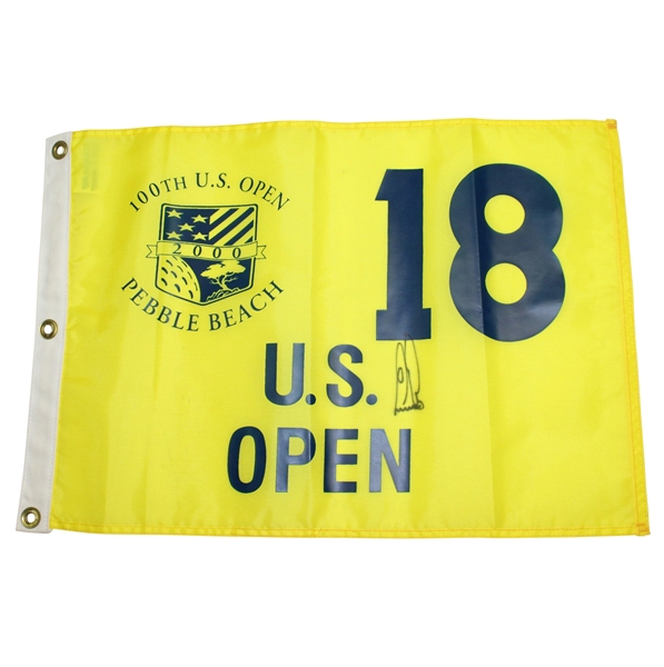 Ernie Els Signed Yellow 2000 US Open Championship at Pebble Beach Flag JSA ALOA