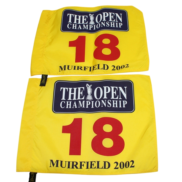 Lot of Two 2002 Open Championship at Muirfield Flags