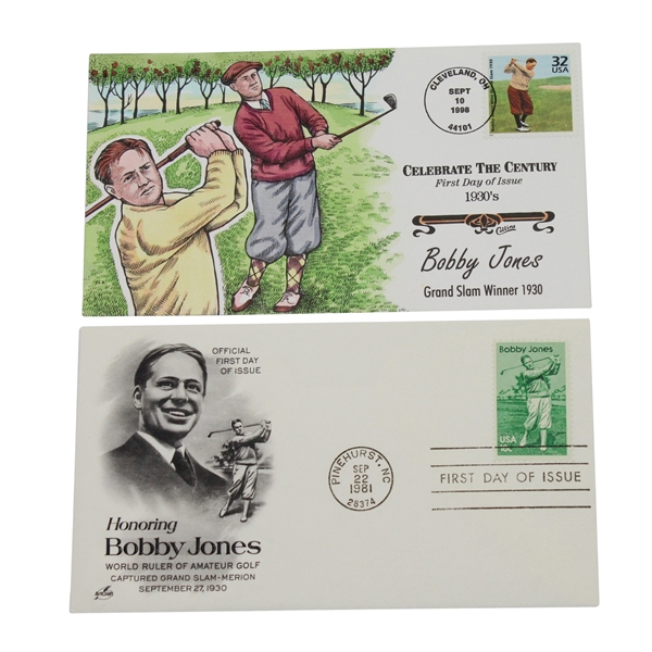 Bobby Jones 1998 Commemorative Cachet & 1981 FDI Envelope