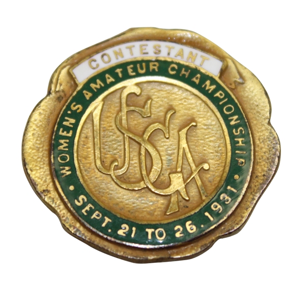 1931 Womens US Amateur at CC of Buffalo Contestants Badge - Helen Hicks Winner