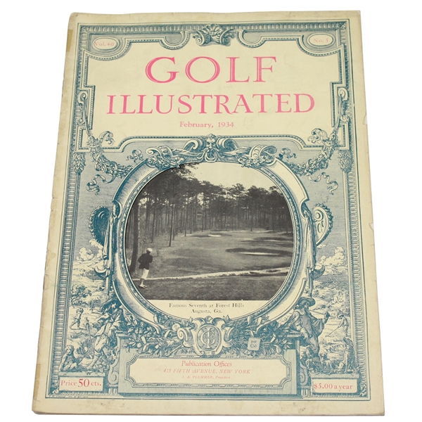 1934 Golf Illustrated Magazine - February- Augusta, GA cover-Sarazen Content