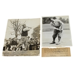 Lot of Two 1930s Gene Sarazen In Action Original Wire Photos