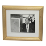 Bobby Jones Wire Photo Receiving Painting Received From Eisenhower - Framed