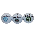Lot of Three Hale Irwin Signed US Open Logo Golf Balls - From Each Win JSA ALOA