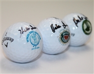 Lot of Three Hale Irwin Signed US Open Logo Golf Balls - From Each Win JSA ALOA
