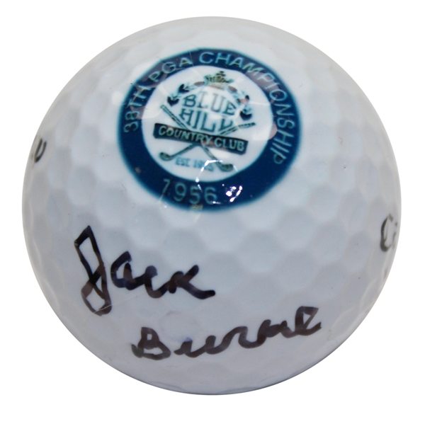 Jack Burke Signed 1956 PGA Championship at Blue Hill CC Logo Golf Ball JSA ALOA