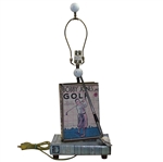 Bobby Jones Golf Book Themed Light Stand with Club, Golf Balls, and Books