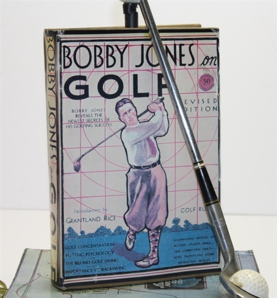 Bobby Jones Golf Book Themed Light Stand with Club, Golf Balls, and Books