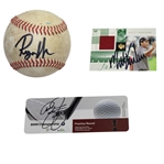 Ryan Moore Signed Baseball, Matt Kuchar Signed Card, Rickie Fowler Signed Ticket JSA ALOA