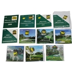 Lot of Eleven Masters Commemorative Pins - 2000-2010
