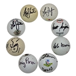 Lot of Eight US Open Championship Logo Balls Signed by Champs JSA ALOA