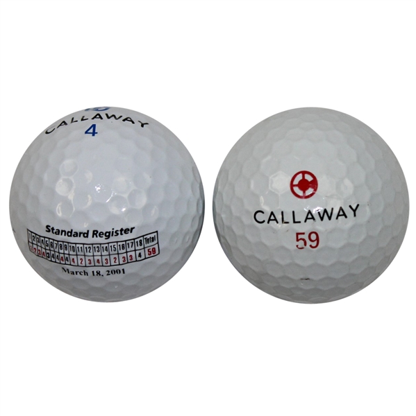 Lot of Two Annika Sorenstam 59 Logo Callaway Golf Balls