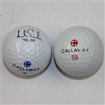 Lot of Two Annika Sorenstam '59' Logo Callaway Golf Balls