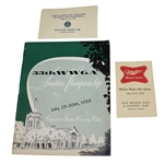 Lot of Three 1955 Items - Womens Amateur Program and Two Scorecards