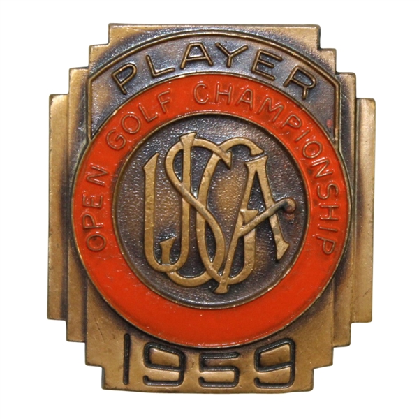 1959 US Open at Winged Foot Contestant Badge - Billy Casper Winner